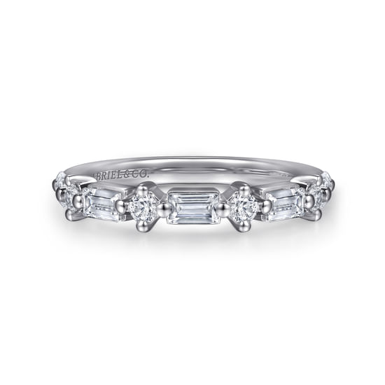 Gabriel - 14K White Gold Diamond Wedding Band