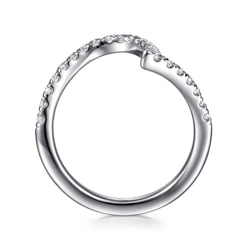 14K White Gold Diamond Wedding Band