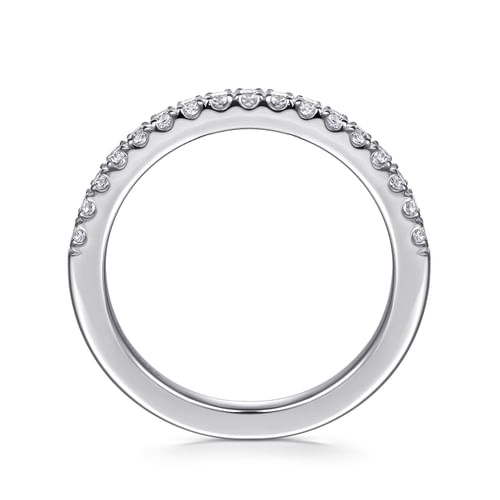14K White Gold Diamond Wedding Band