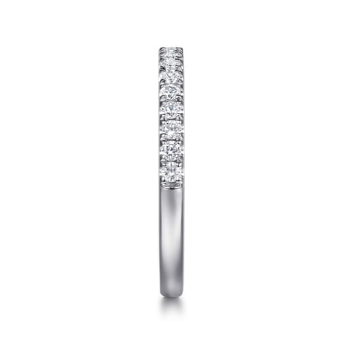 14K White Gold Diamond Wedding Band