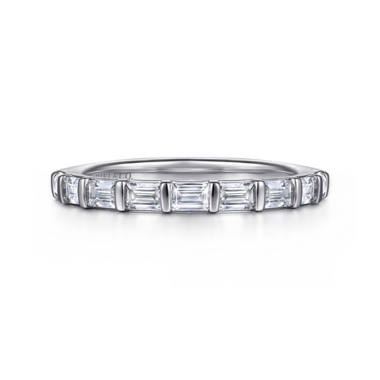 Gabriel - 14K White Gold Diamond Wedding Band