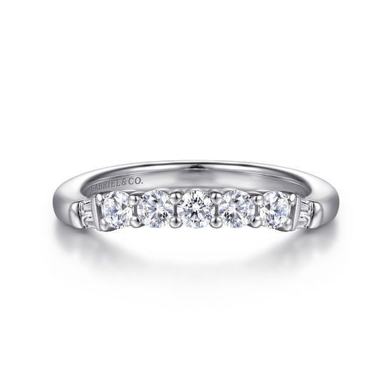 Gabriel - 14K White Gold Diamond Wedding Band