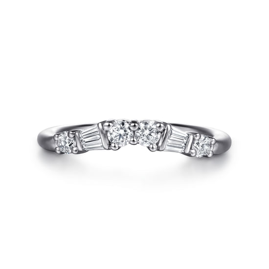 Gabriel - 14K White Gold Diamond Wedding Band