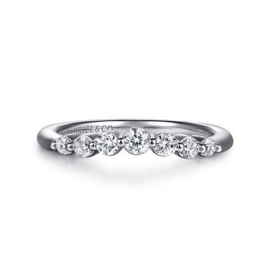 Gabriel - 14K White Gold Diamond Wedding Band
