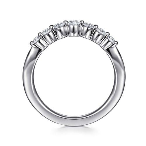 14K White Gold Diamond Wedding Band