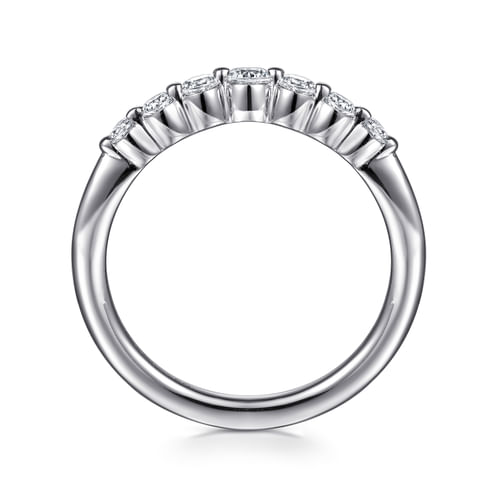 14K White Gold Diamond Wedding Band