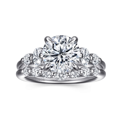 14K White Gold Diamond Wedding Band