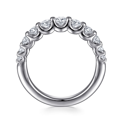 14K White Gold Diamond Wedding Band