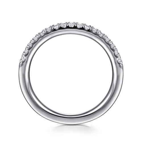 14K White Gold Diamond Wedding Band