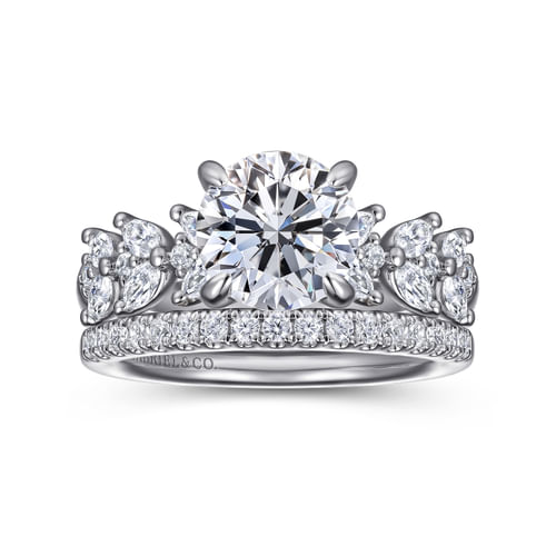 14K White Gold Diamond Wedding Band