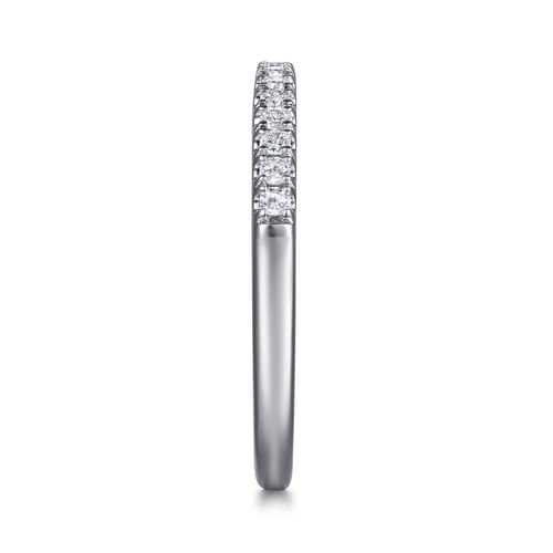 14K White Gold Diamond Wedding Band