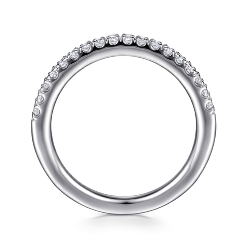 14K White Gold Diamond Wedding Band