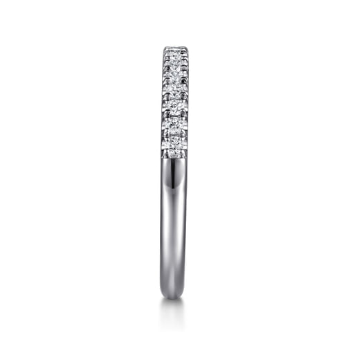 14K White Gold Diamond Wedding Band