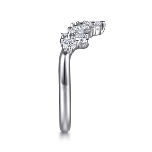 14K White Gold Diamond Wedding Band