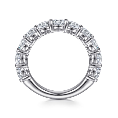 14K White Gold Diamond Wedding Band