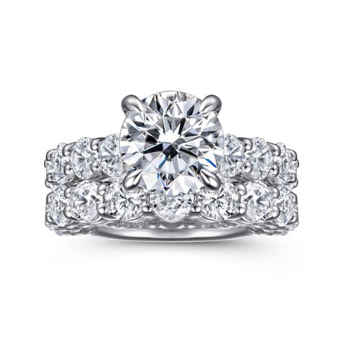 14K White Gold Diamond Wedding Band