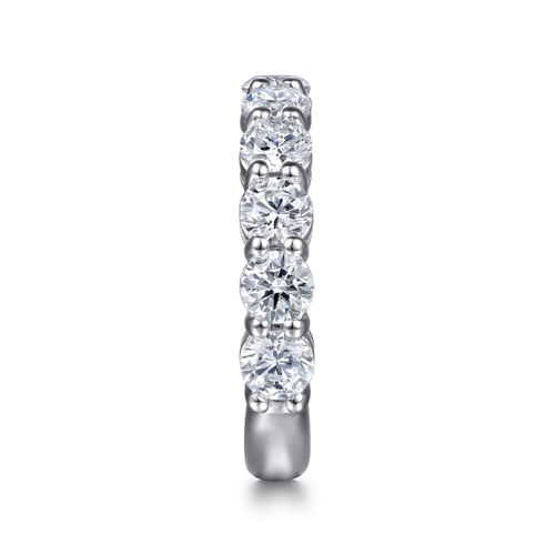 14K White Gold Diamond Wedding Band