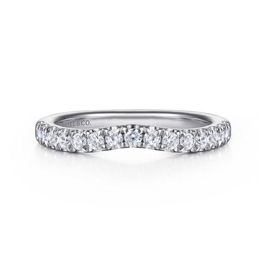 Gabriel - 14K White Gold Diamond Wedding Band