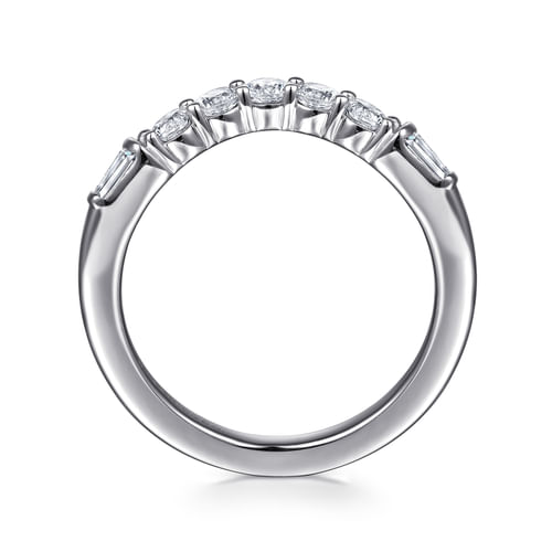 14K White Gold Diamond Wedding Band