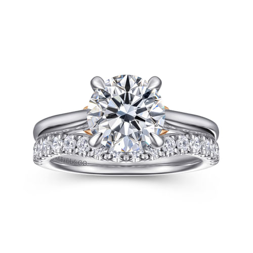 14K White Gold Diamond Wedding Band
