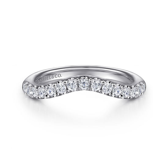 Gabriel - 14K White Gold Diamond Wedding Band