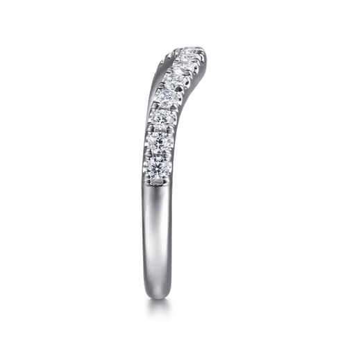 14K White Gold Diamond Wedding Band