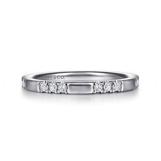 Gabriel - 14K White Gold Diamond Wedding Band