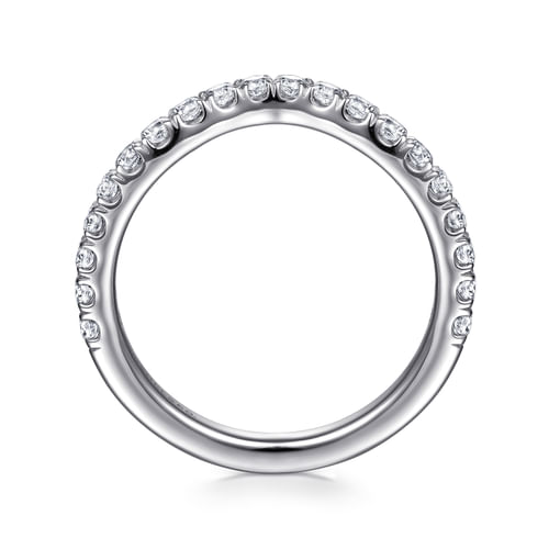 14K White Gold Diamond Wedding Band