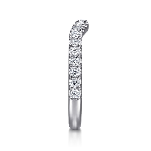 14K White Gold Diamond Wedding Band