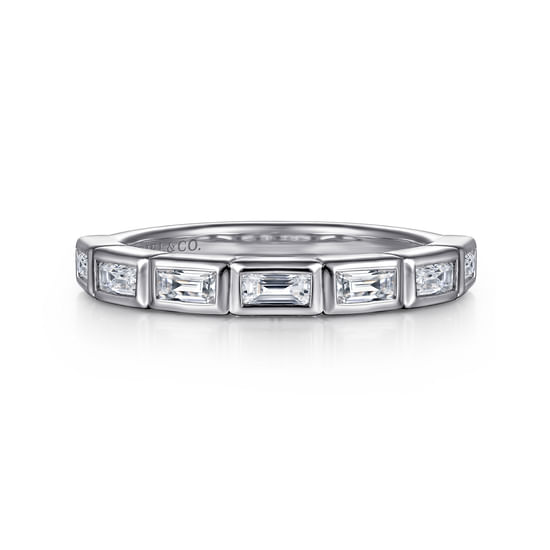 Gabriel - 14K White Gold Diamond Wedding Band