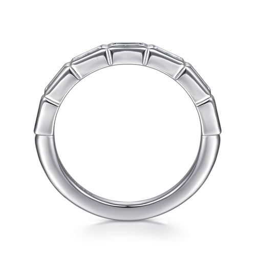 14K White Gold Diamond Wedding Band
