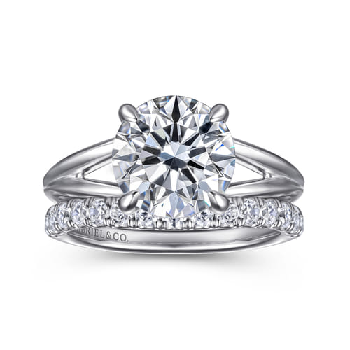 14K White Gold Diamond Wedding Band