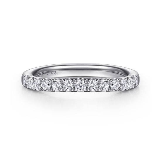 Gabriel - 14K White Gold Diamond Wedding Band