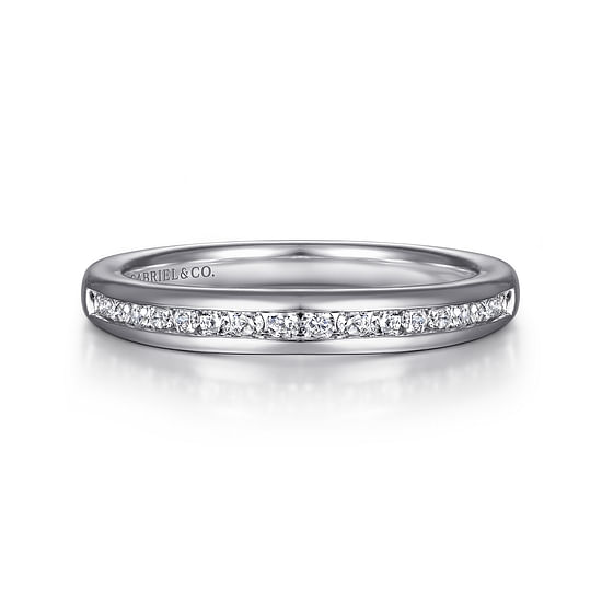 Gabriel - 14K White Gold Diamond Wedding Band