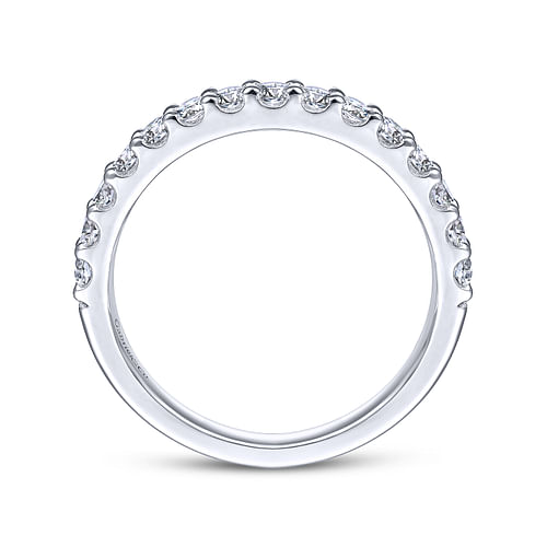 14K White Gold Diamond Wedding Band