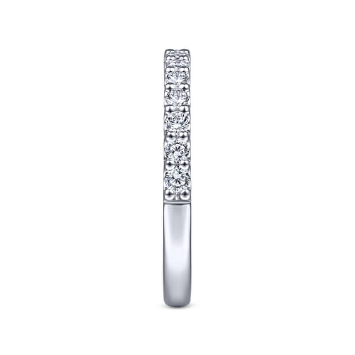 14K White Gold Diamond Wedding Band