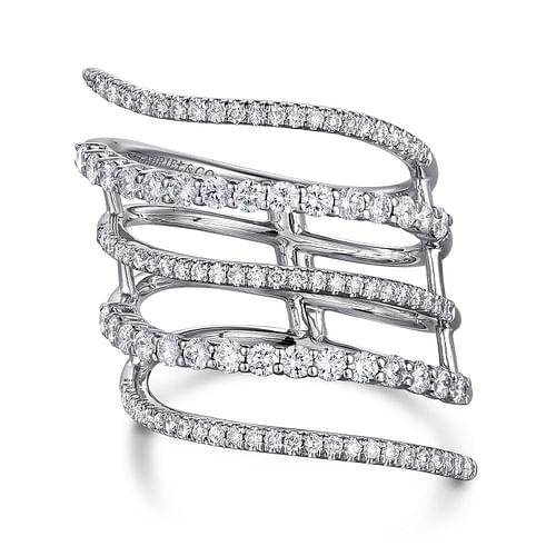 14K White Gold Diamond Wrap Ring