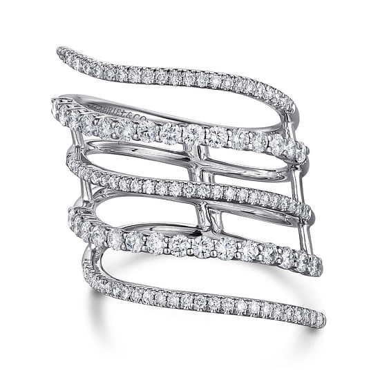 Gabriel - 14K White Gold Diamond Wrap Ring