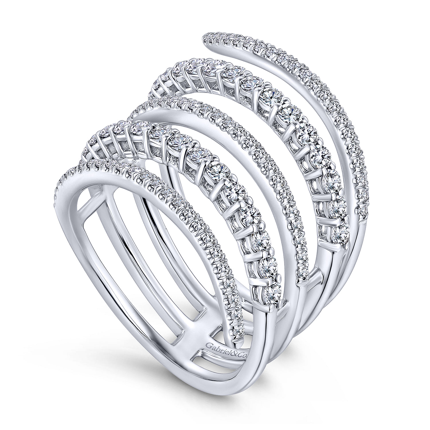 14K White Gold Diamond Wrap Ring