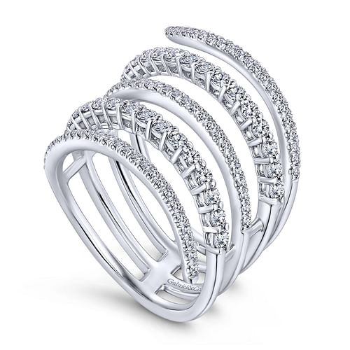 14K White Gold Diamond Wrap Ring