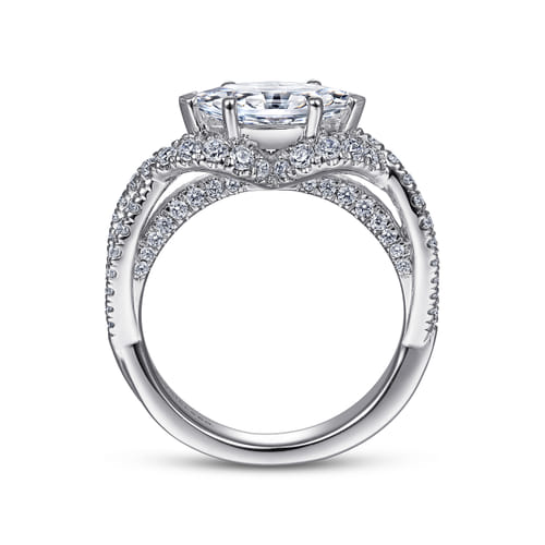 14K White Gold East West Marquise Shape Diamond Engagement Ring 14K White Gold East West Marquise Shape Diamond Engagement Ring