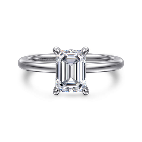 14K White Gold Emerald Cut Diamond Engagement Ring 14K White Gold Emerald Cut Diamond Engagement Ring