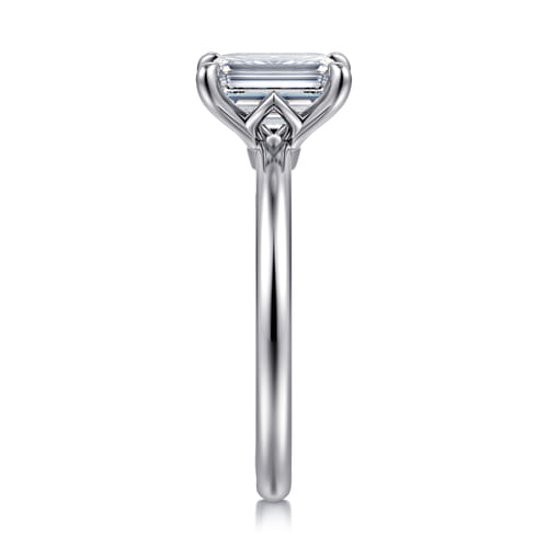 14K White Gold Emerald Cut Diamond Engagement Ring 14K White Gold Emerald Cut Diamond Engagement Ring