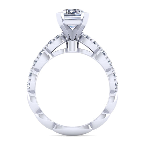14K White Gold Emerald Cut Diamond Engagement Ring 14K White Gold Emerald Cut Diamond Engagement Ring