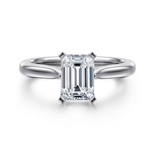 14K White Gold Emerald Cut Diamond Engagement Ring 14K White Gold Emerald Cut Diamond Engagement Ring