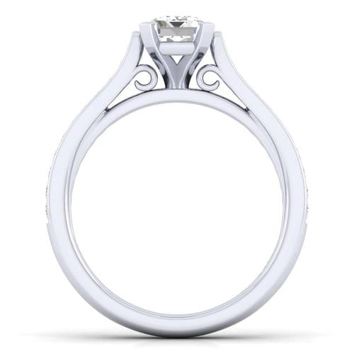 14K White Gold Emerald Cut Diamond Engagement Ring 14K White Gold Emerald Cut Diamond Engagement Ring
