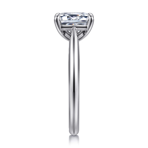 14K White Gold Emerald Cut Solitaire Diamond Engagement Ring 14K White Gold Emerald Cut Solitaire Diamond Engagement Ring
