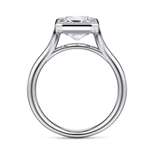 14K White Gold Emerald Cut Solitaire Diamond Engagement Ring 14K White Gold Emerald Cut Solitaire Diamond Engagement Ring