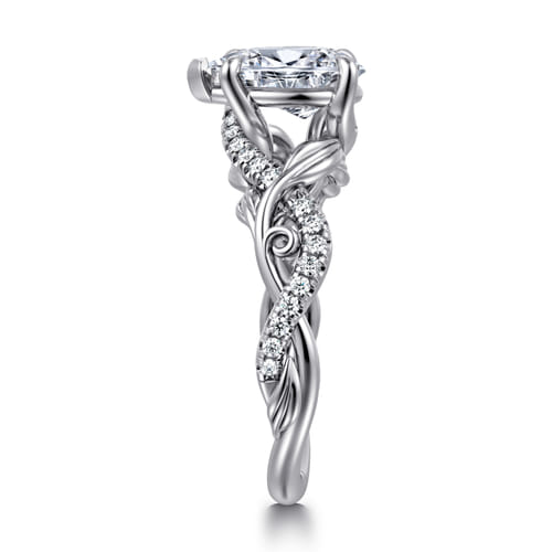 14K White Gold Floral Pear Shape Diamond Engagement Ring 14K White Gold Floral Pear Shape Diamond Engagement Ring