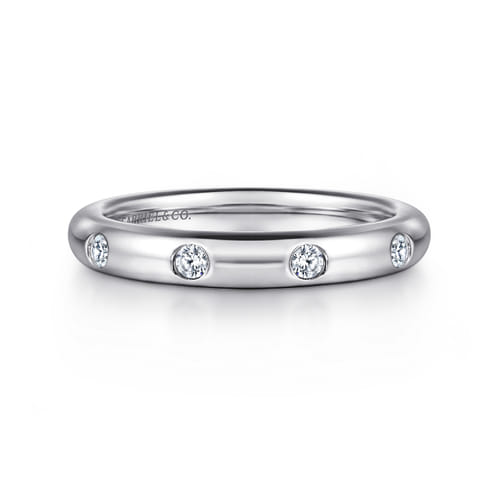 14K White Gold Flush Set Diamond Eternity Band 14K White Gold Flush Set Diamond Eternity Band